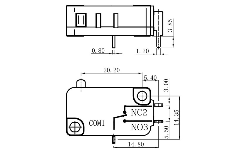 micro switch 2 pin