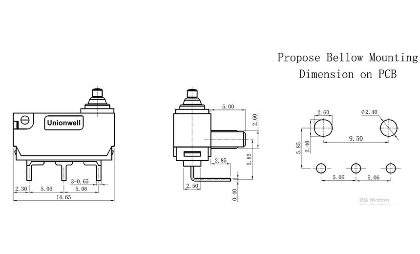 mini waterproof micro switch 4